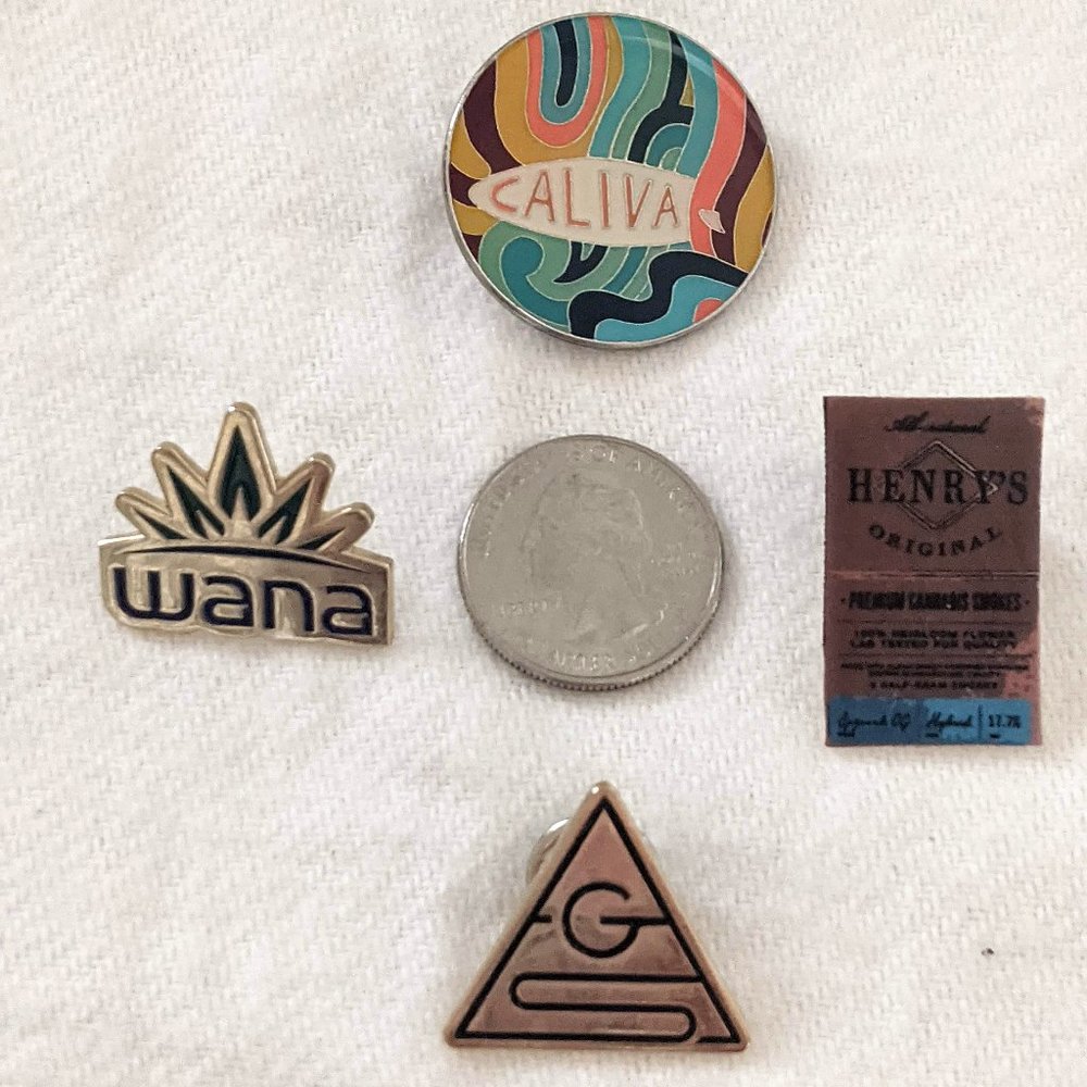 Lot of California Cannabis Brand Enamel Pins